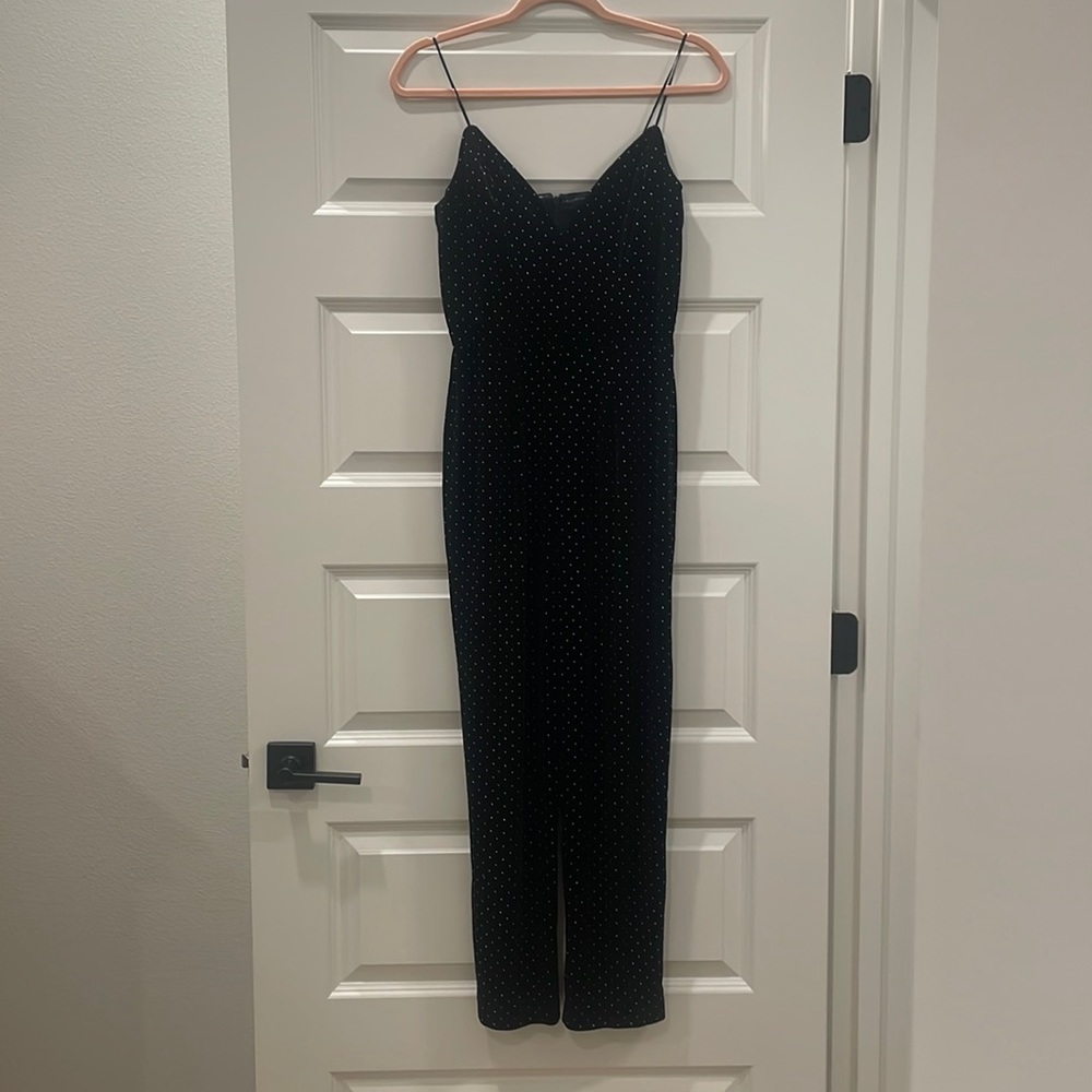 AMANDA UPRICHARD Black Velvet jumpsuit